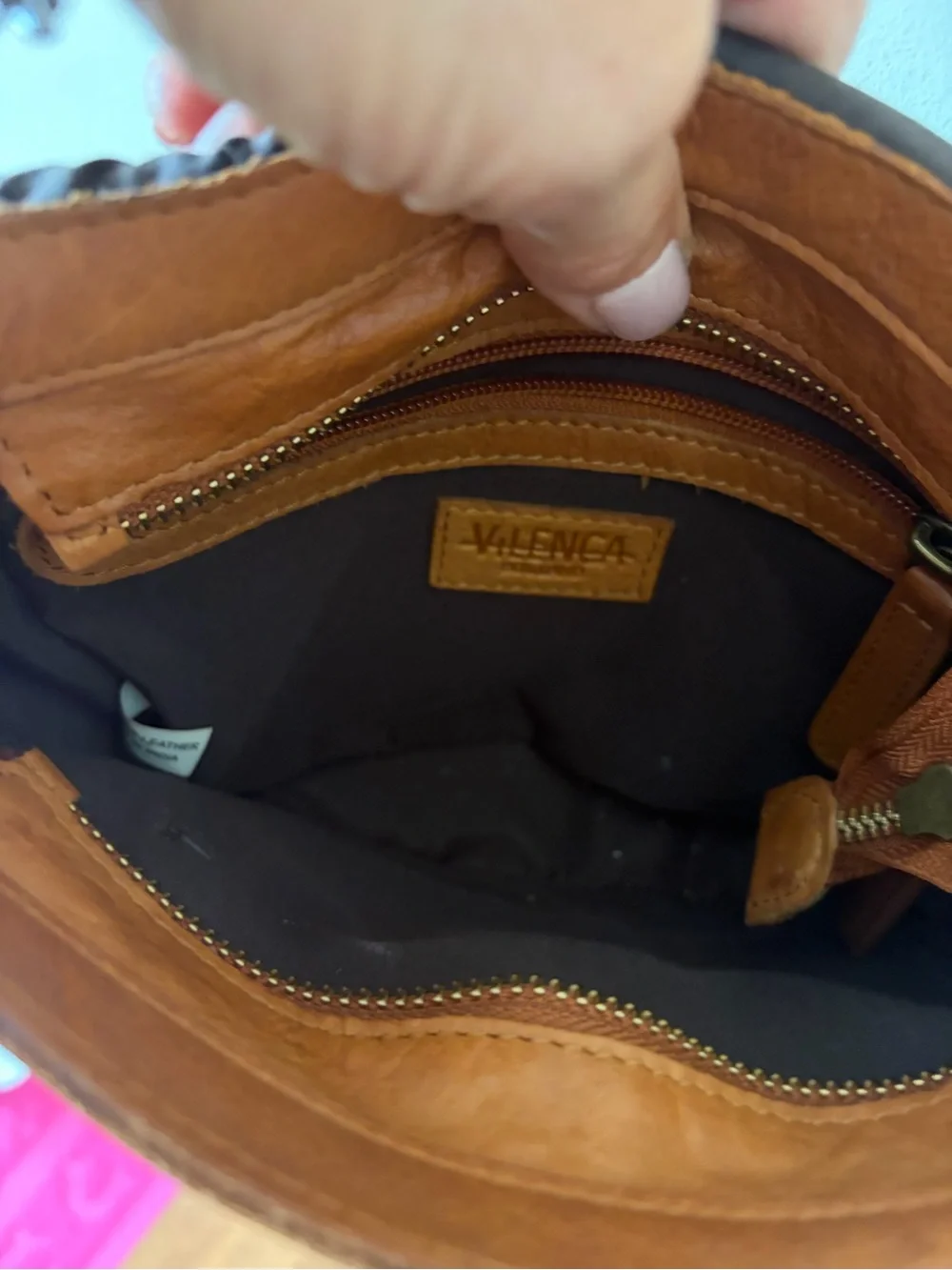 Leather Crossbody Saddle Bag in Tan 8x9 strap drop at longest 26